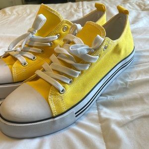 Size 12 yellow converse. unused. For sale! :D